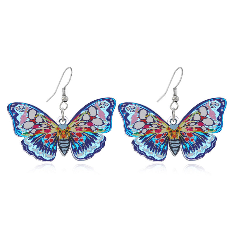 Wholesale New Butterfly Acrylic Earrings